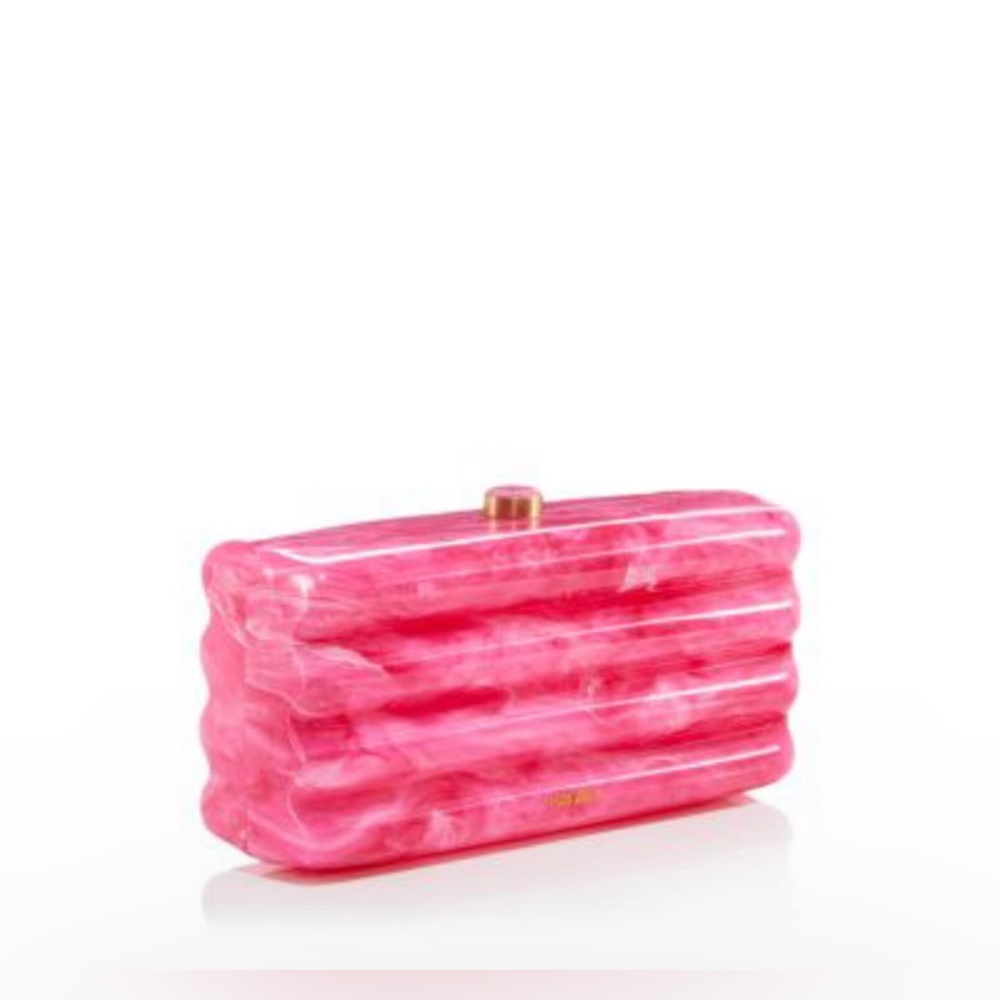 Cult Gaia Enid Box Clutch. Dragonfruit. - Picture 5 of 13